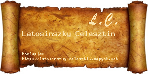 Latosinszky Celesztin névjegykártya